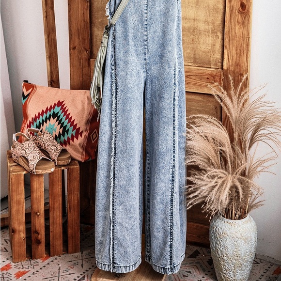 Denim Overalls Jumpsuit - Picture 10 of 11